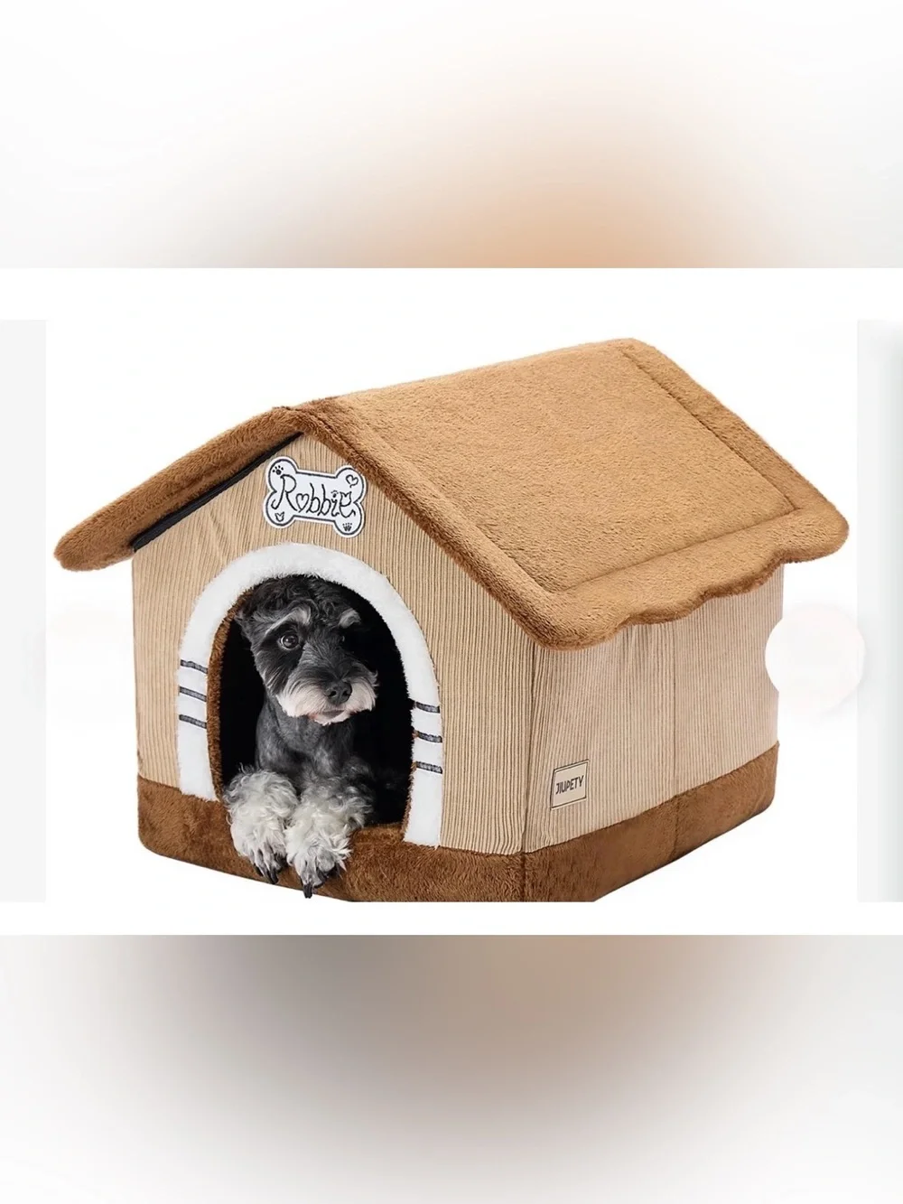 Jiupety Indoor Dog House With Frame, Large Dog Cave Bed, Insulated Cozy